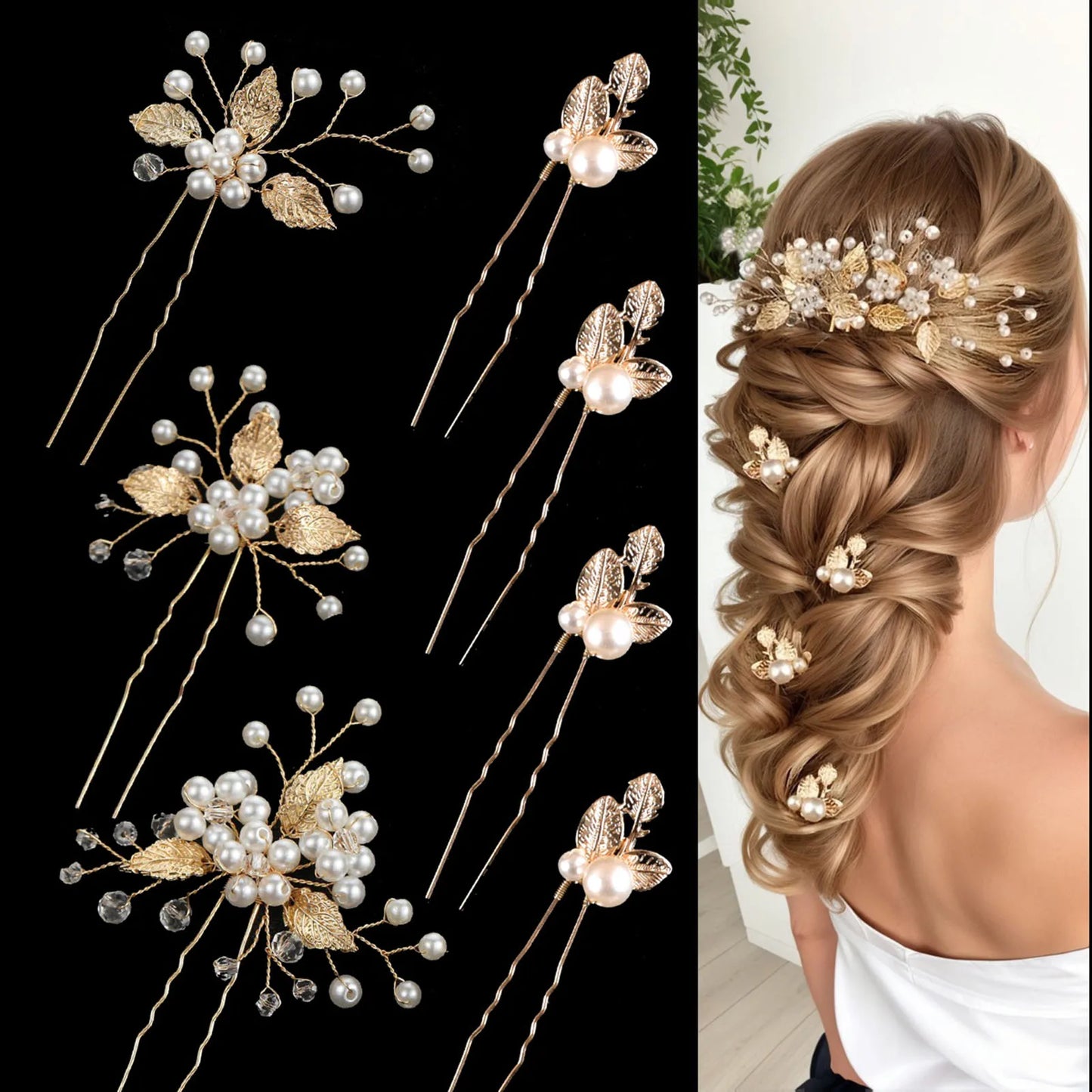 Peigne Perles Fleur