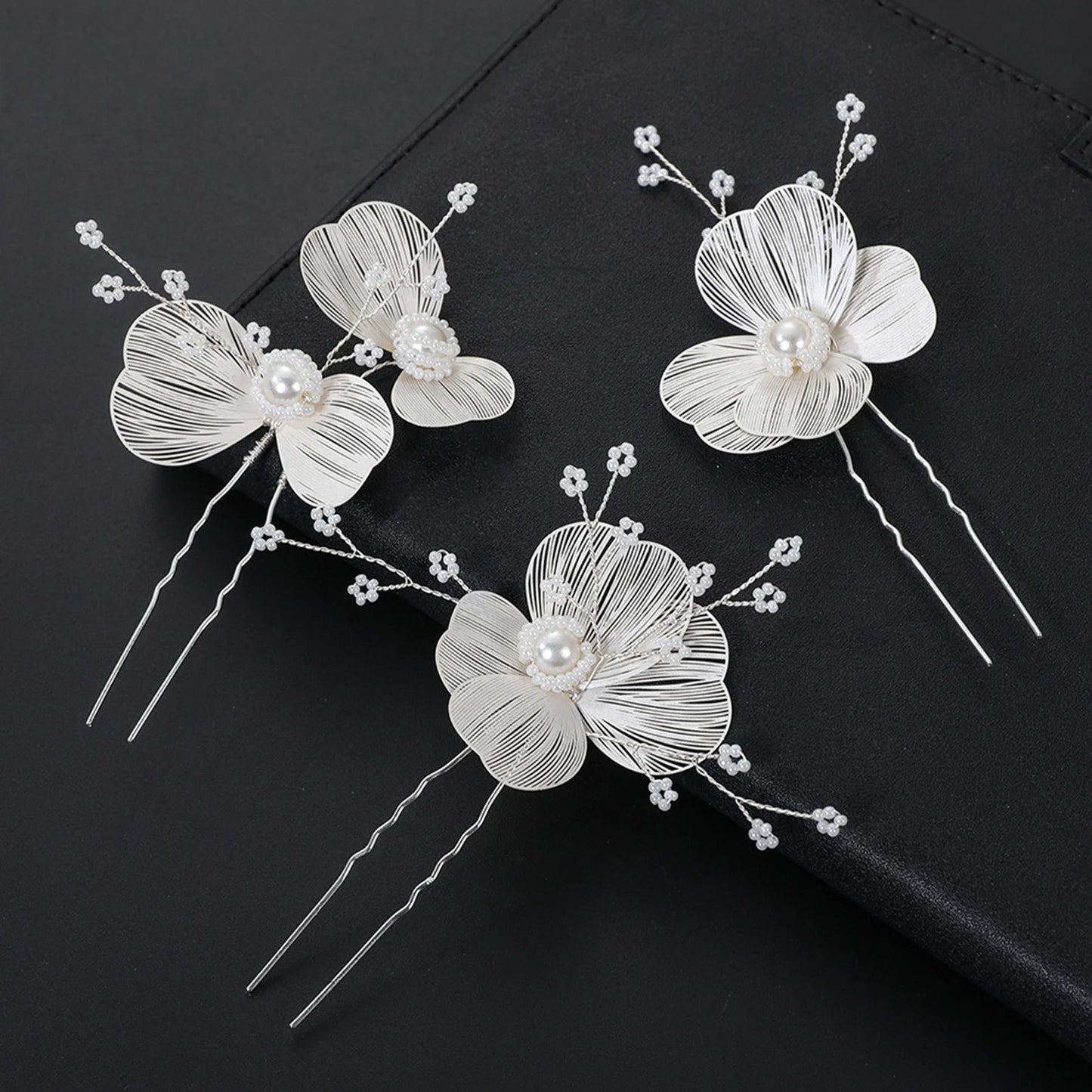 Peigne Perles Fleur
