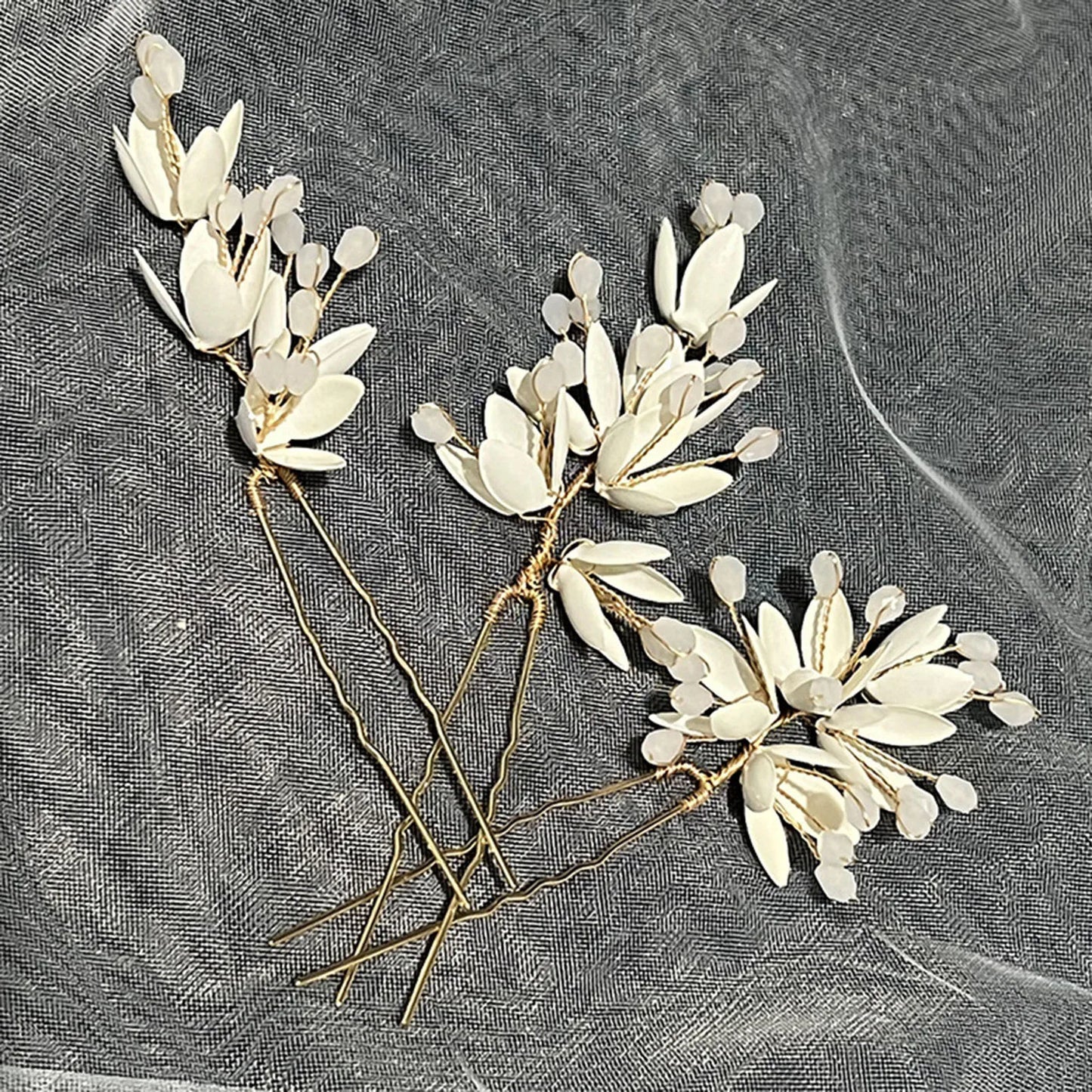 Peigne Perles Fleur