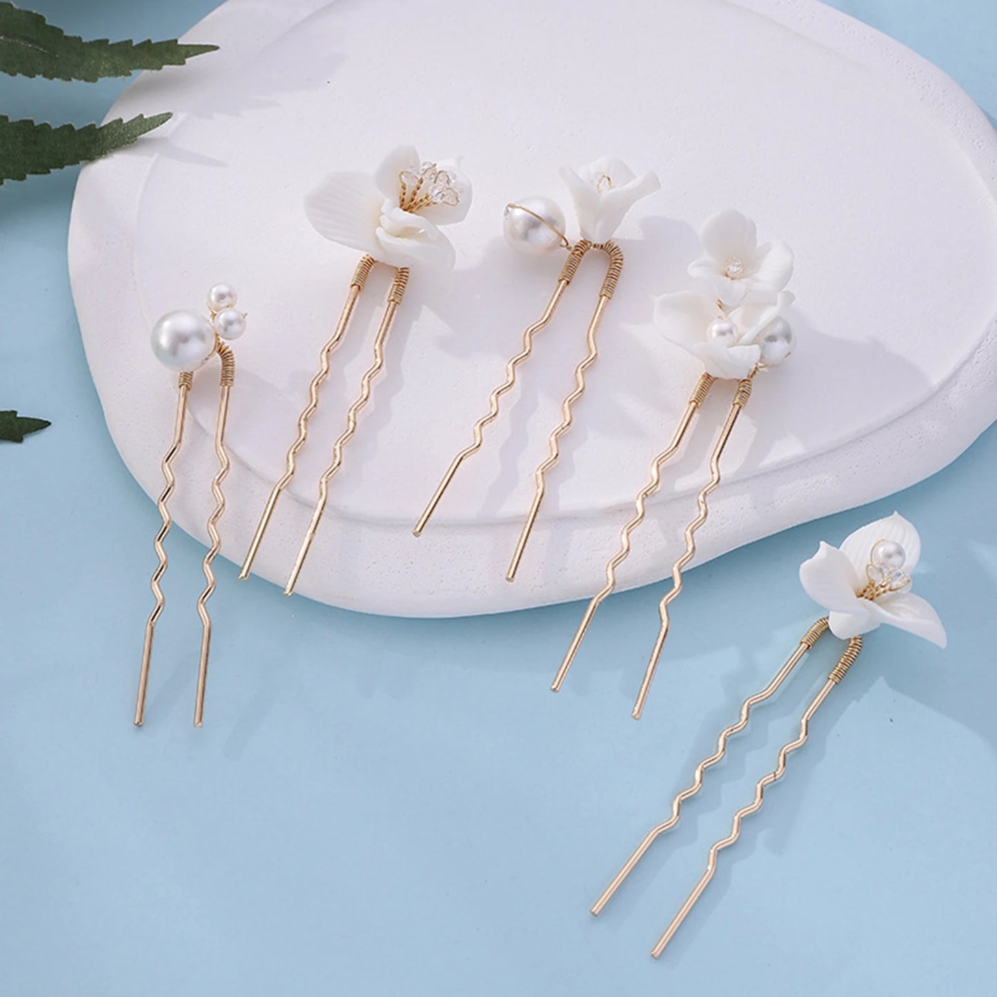 Peigne Perles Fleur