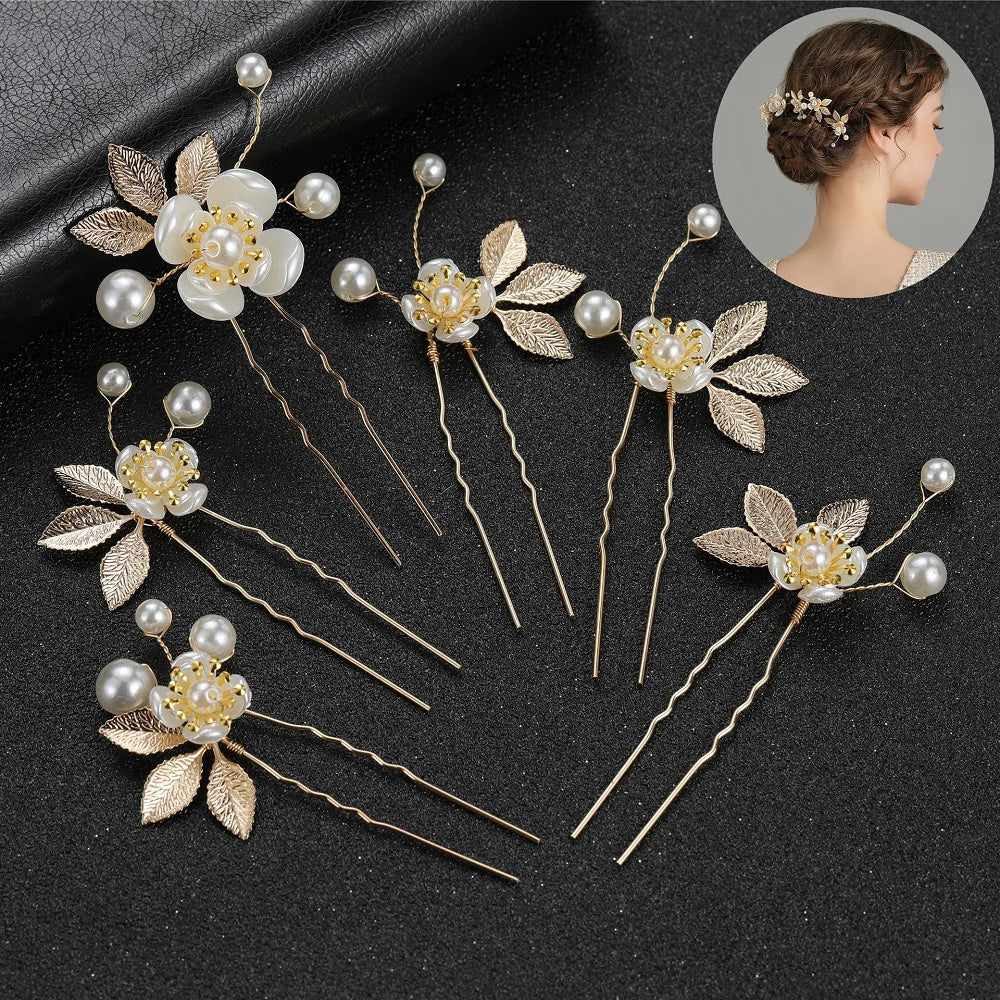 Peigne Perles Fleur